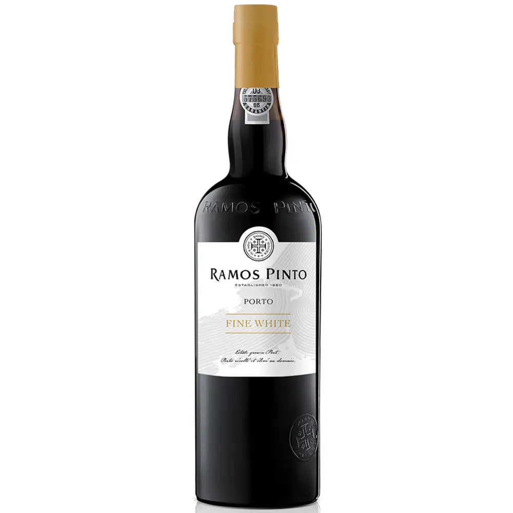Eine Flasche Ramos Pinto Weißer Portwein, 19,5 %, 0,75 Liter.
