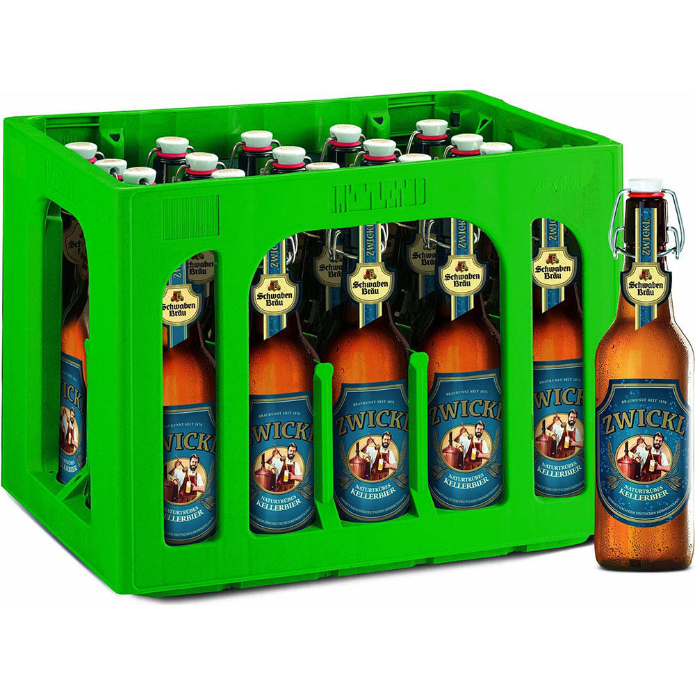 Schwabenbräu Zwickl Kellerbier trüb Bügel 20x 0,5 Liter (MEHRWEG)