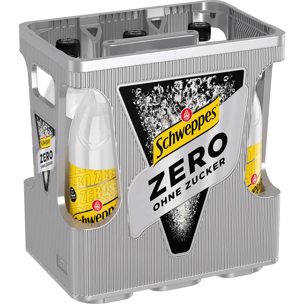 Schweppes Indian Tonic Water Zero 6x 1 Liter (MEHRWEG)