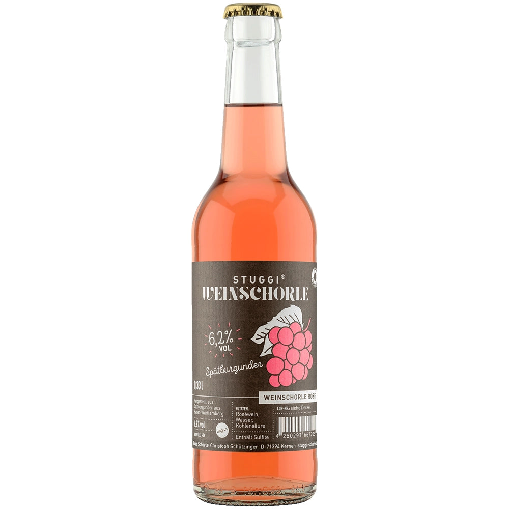 Stuggi Weinschorle Rosé 24x 0,33 Liter (MEHRWEG)