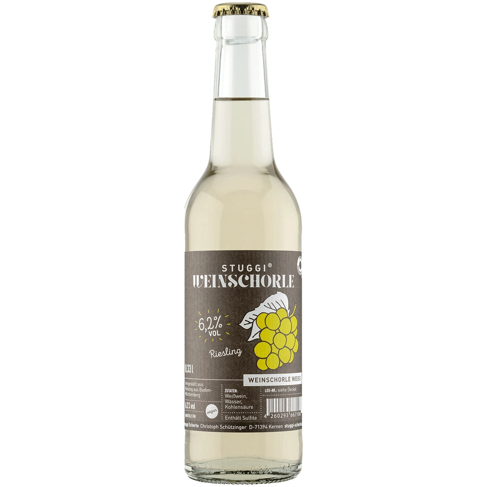Stuggi Weinschorle Weiß 24x 0,33 Liter (MEHRWEG)