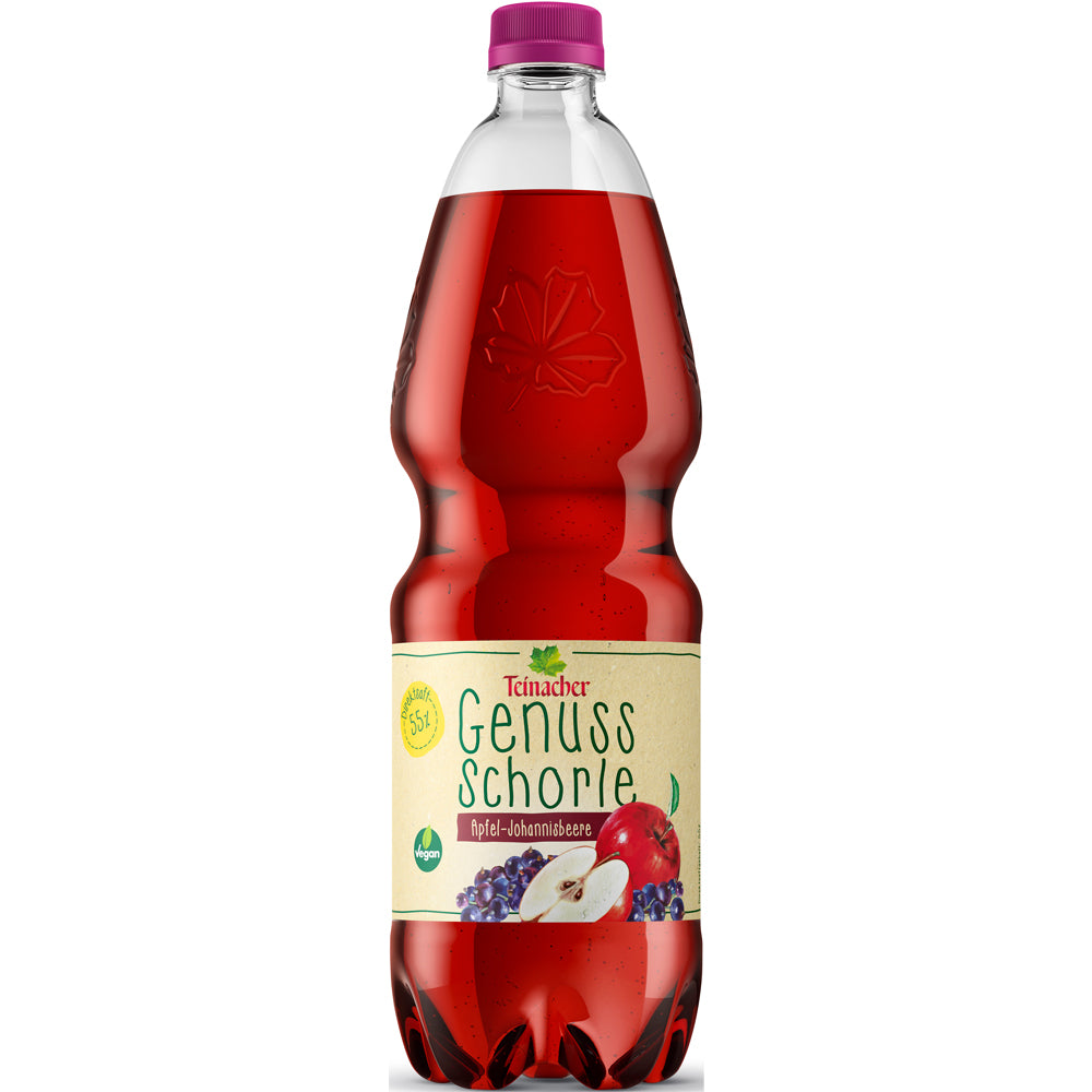 Teinacher Apfel-Johannisbeerschorle PET 9x 1 Liter (EINWEG)