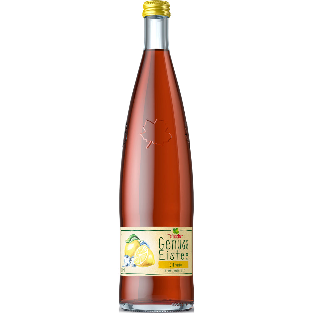 Teinacher Genuss-Eistee Zitrone VEGAN 12x 0,75 Liter (MEHRWEG)