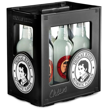 Kunststoffkiste mit sechs Flaschen Thomas Henry Spicy Ginger à 0,75 Liter (MEHRWEG).